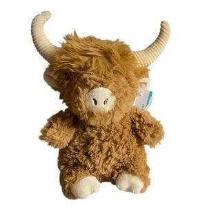 NWT Adorable Cute Highland Cow Soft Fluffy Plush - Shaggy Bull 8" Tall Country